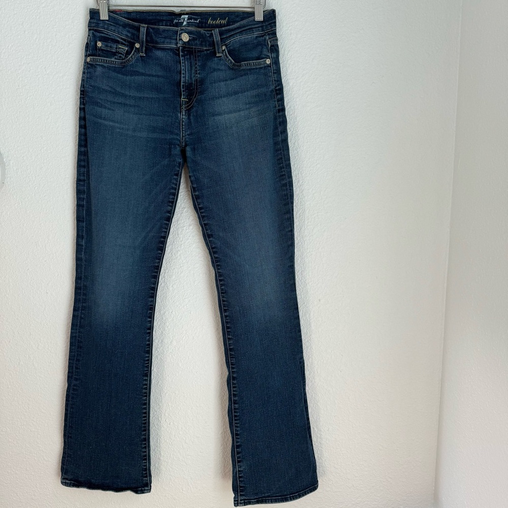 7 For All Mankind Womens Jeans Size 29 Blue Denim Bootcut Medium Dark Wash